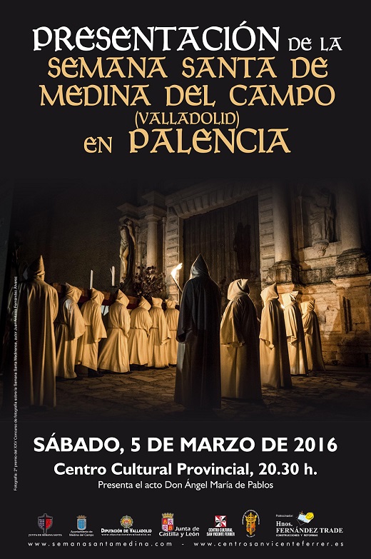 Cartel de la presentación de la Semana Santa medinanse en Palencia.
